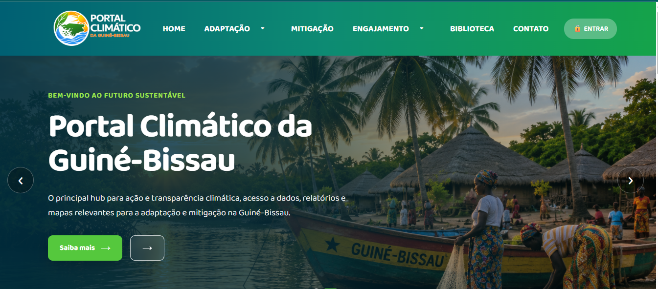 Página inicial do Portal Climático da Guiné-Bissau